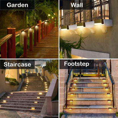 Solar Step Lights Outdoor Set, 36/18 Pack Solar Stair Lights, IP65 Waterproof LED Solar Deck Lights, Suitable For Outdoor Stairs, Steps, Fences, Patios, Decks, Railings, Gardens And Pathways