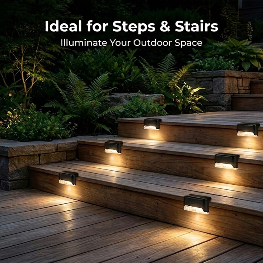 Solar Step Lights Outdoor Set, 36/18 Pack Solar Stair Lights, IP65 Waterproof LED Solar Deck Lights, Suitable For Outdoor Stairs, Steps, Fences, Patios, Decks, Railings, Gardens And Pathways