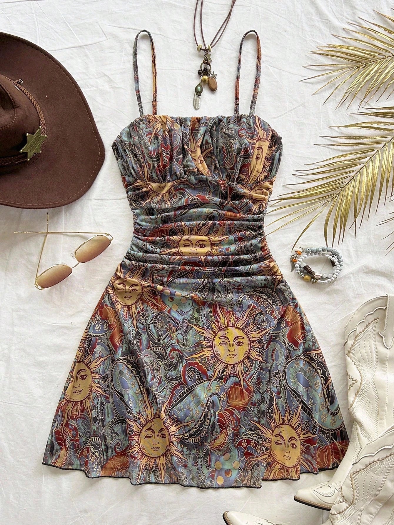 Soleia Concert Night Out Outfit Women Milkmaid Dress Rave Outfits Easter Graduation Summer For Vacation Mini Spaghetti Strap Fashionable Boho Sequin
