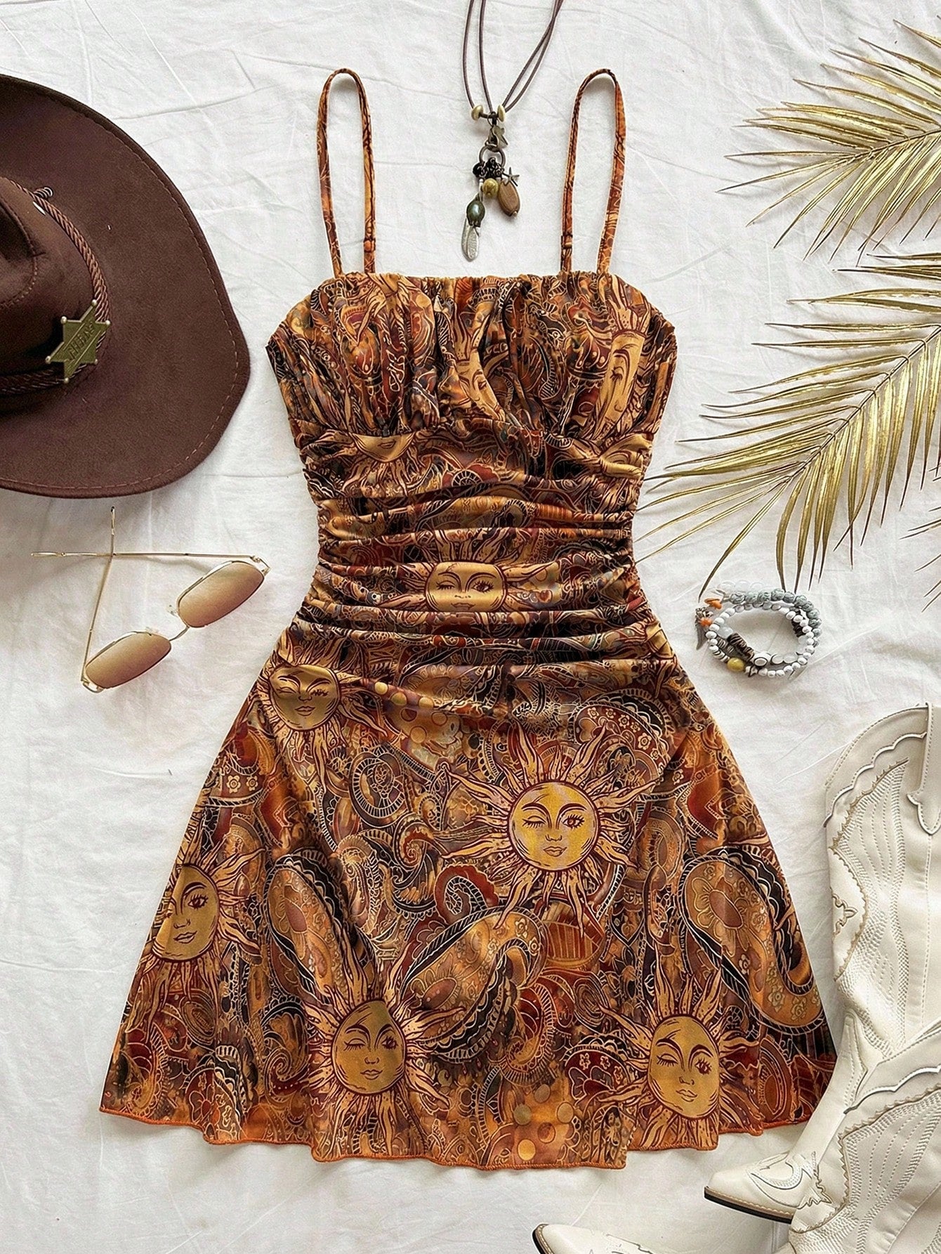 Soleia Concert Night Out Outfit Women Milkmaid Dress Rave Outfits Easter Graduation Summer For Vacation Mini Spaghetti Strap Fashionable Boho Sequin