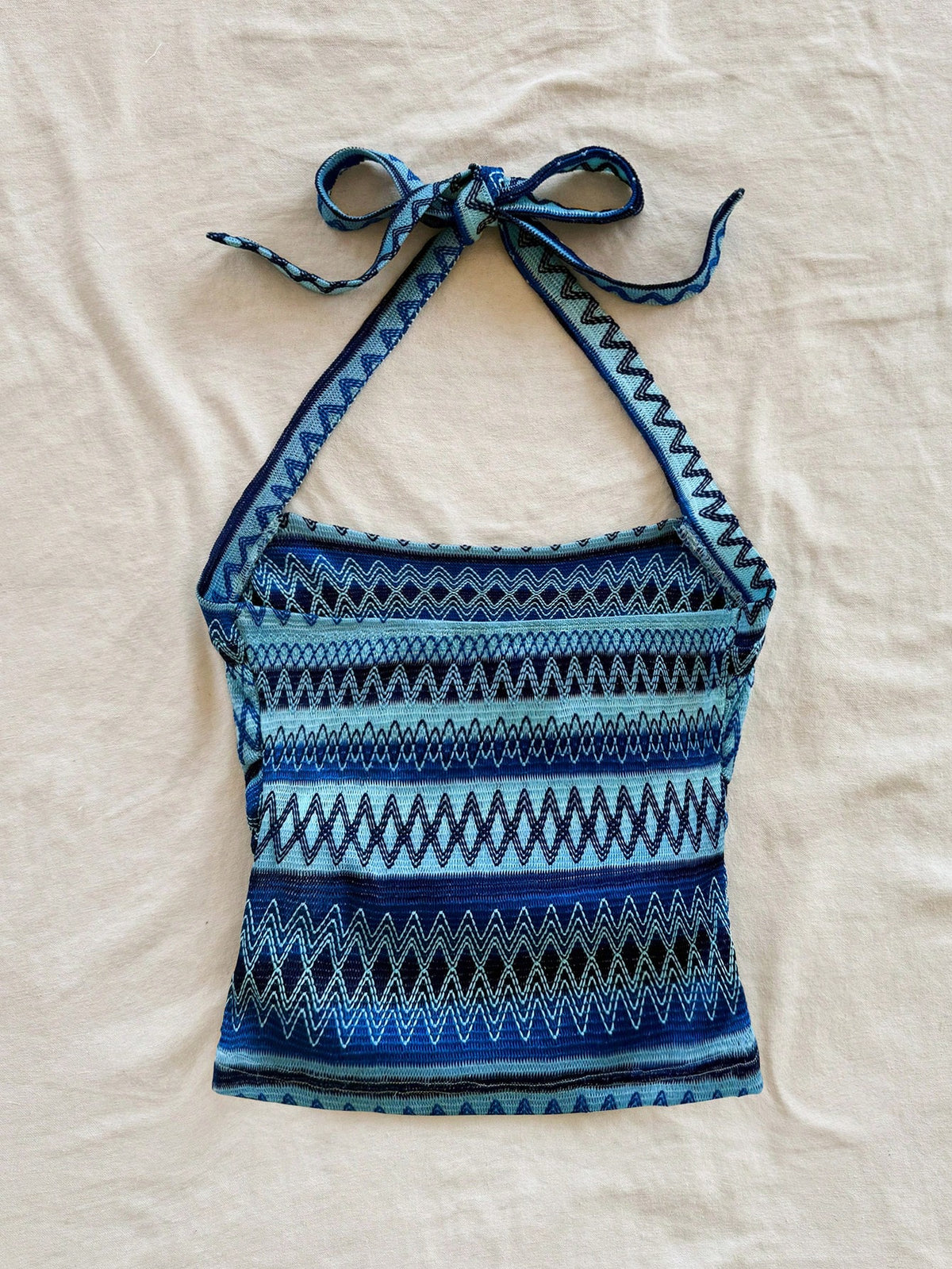 Soleia New Women's Summer Vacation Halter Tie Strap Cami Tank Top No Chest Padding