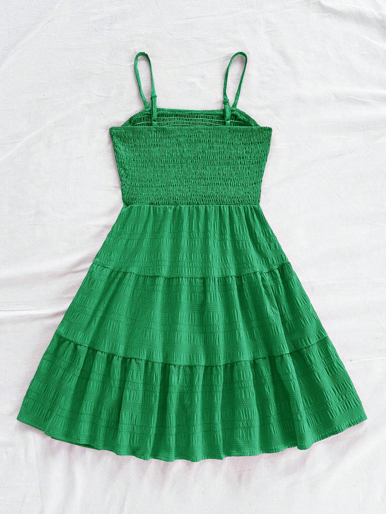 Soleia Solid Ruffle Hem Cami Dress