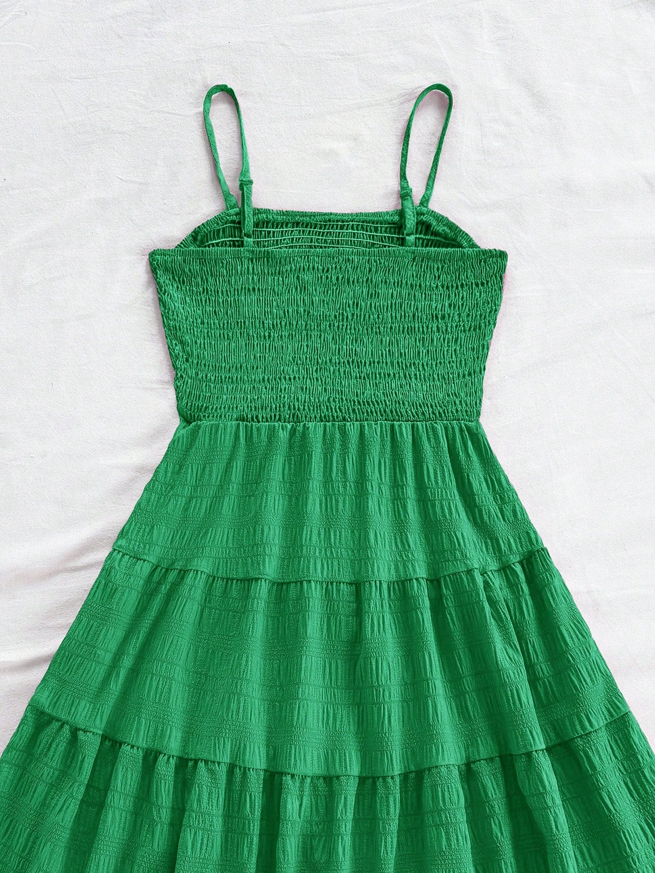 Soleia Solid Ruffle Hem Cami Dress