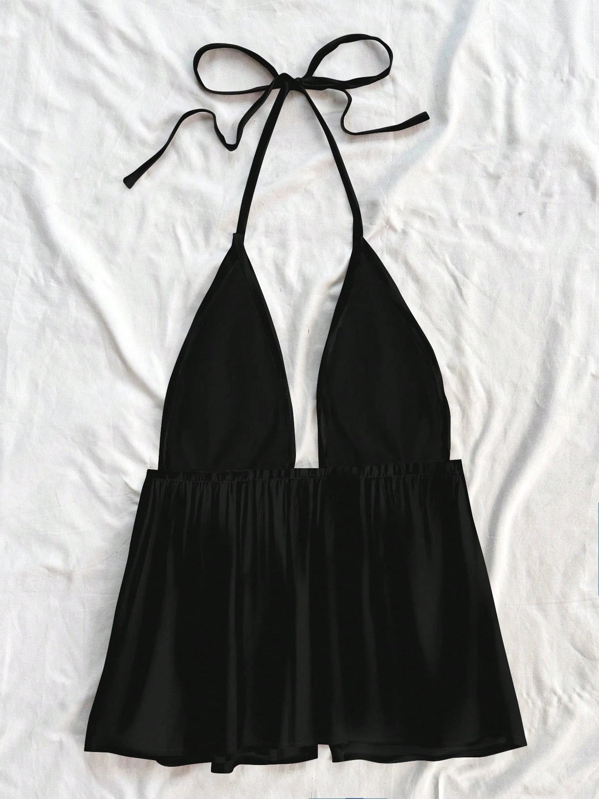 Soleia Women's Casual Halter Neck Black Lace-Up Backless Tank Top, Suitable For Summer Suitable For Going Out