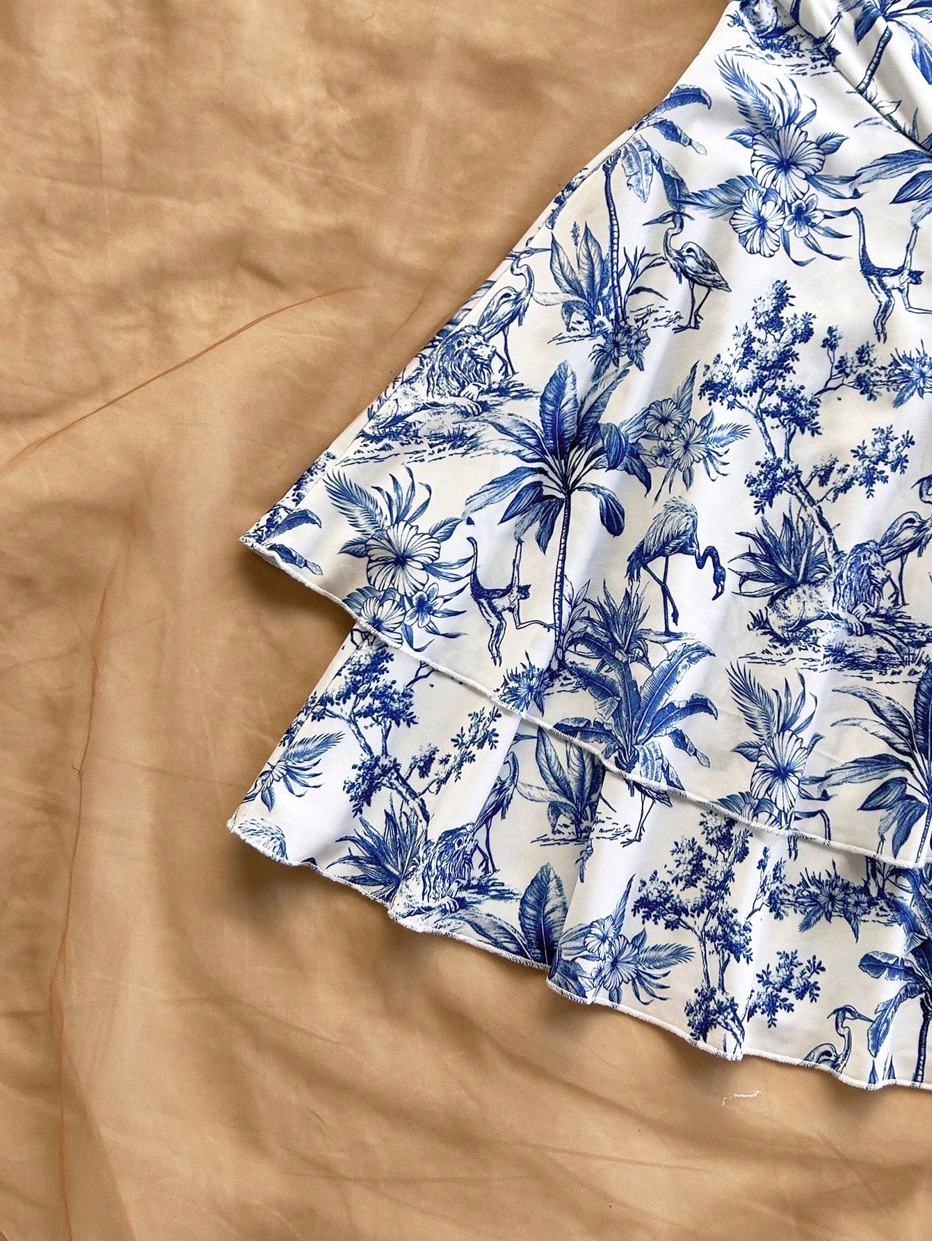 Soleia Women's Halter Mini Dress, Blue White Floral, Coconut Tree Print, For Summer Beach Vacation Vacation,Bohemia Tropical,Summer Dresses For Women