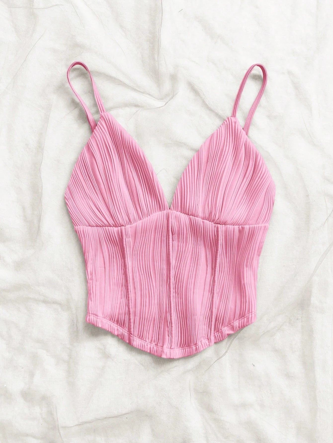 Soleia Women's Solid Color Slim Fit Versatile Daily Vacation Outing Camisole Top Pink Summer Sexy No Chest Padding Date Night Night Out Party