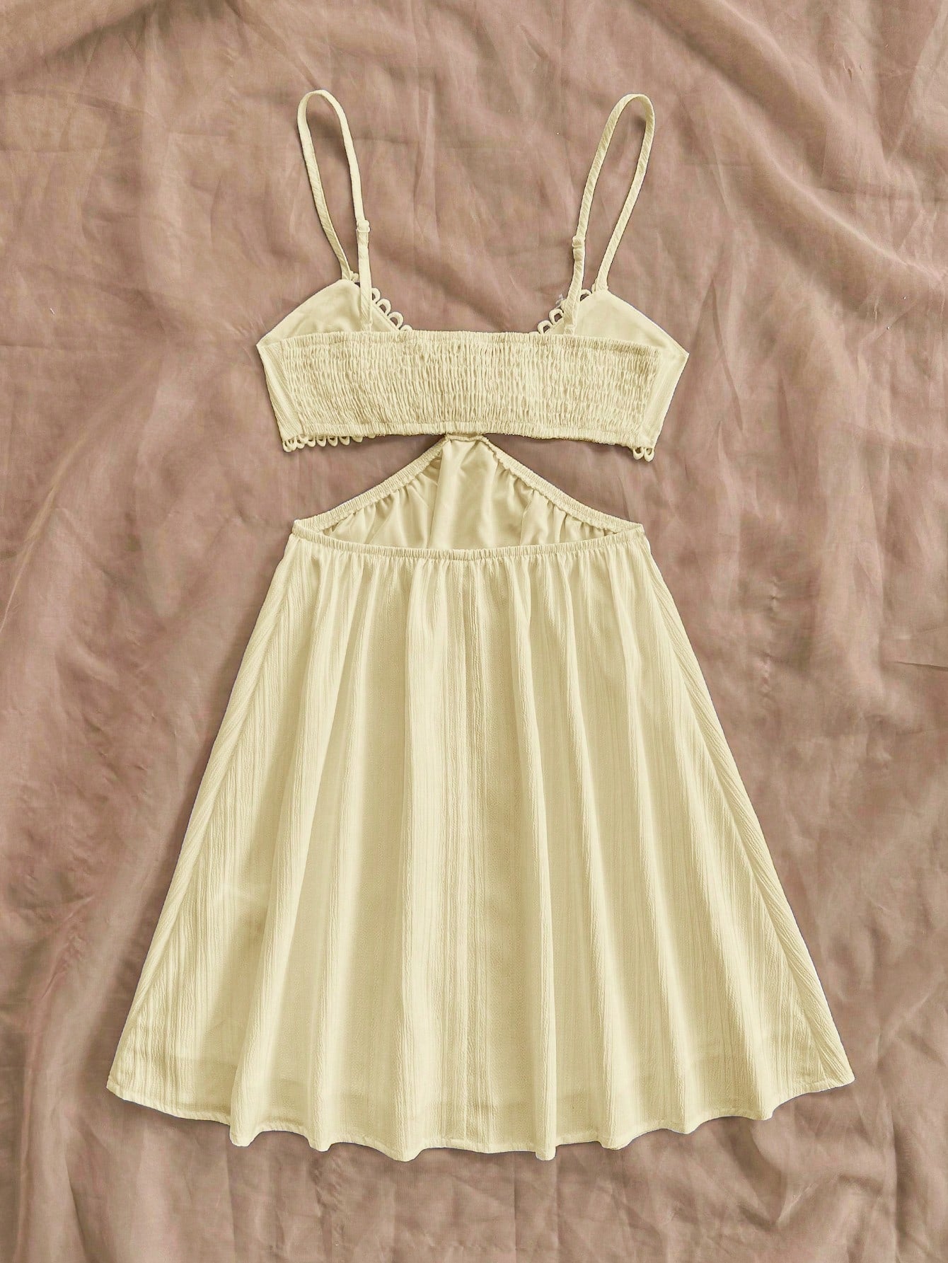 Soleia WYWH Women's Vacation Hollow Out V-Neck Sleeveless White Dress, Summer Dress Elegance Casual Style Halloween School No Chest Padding