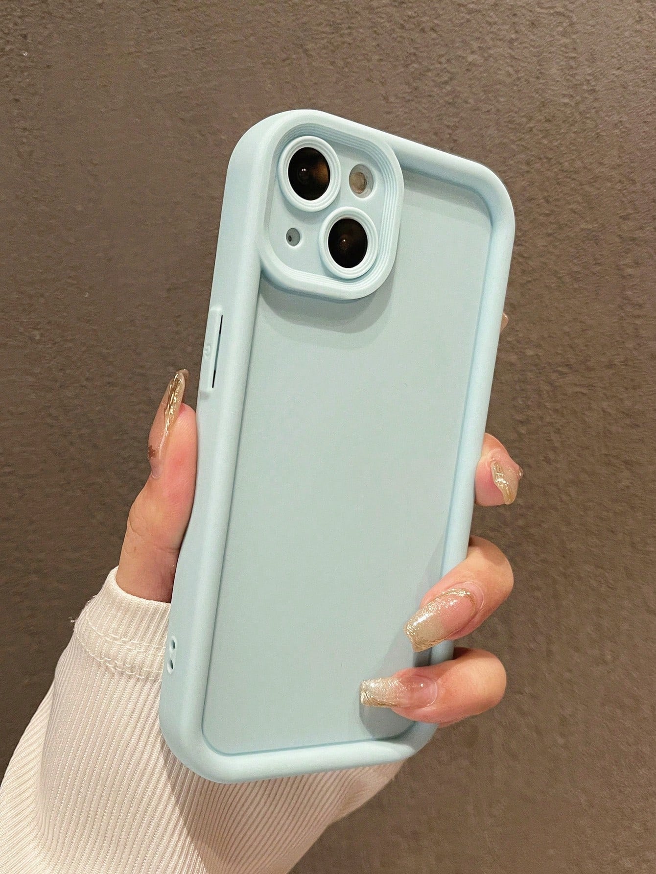Solid Color Blue Basic Thick Shockproof Phone Case Compatible With IPhone 17 Pro Max/17 Pro/17 Air/17/16 Pro Max/16/16 Pro/16 Plus/16E/15/15 Plus/15 Pro/15 Pro Max/11/12/13/14 Pro Max/XS/XR/11 Pro/11