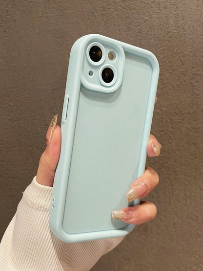 Solid Color Blue Basic Thick Shockproof Phone Case Compatible With IPhone 17 Pro Max/17 Pro/17 Air/17/16 Pro Max/16/16 Pro/16 Plus/16E/15/15 Plus/15 Pro/15 Pro Max/11/12/13/14 Pro Max/XS/XR/11 Pro/11