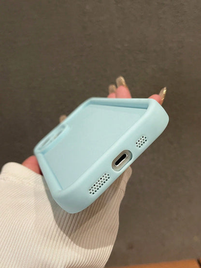 Solid Color Blue Basic Thick Shockproof Phone Case Compatible With IPhone 17 Pro Max/17 Pro/17 Air/17/16 Pro Max/16/16 Pro/16 Plus/16E/15/15 Plus/15 Pro/15 Pro Max/11/12/13/14 Pro Max/XS/XR/11 Pro/11