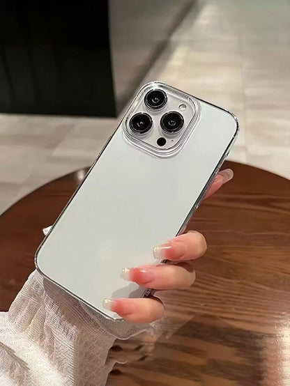Solid Color Material Transparent Ribbed Suitcase Style Solid Plain Basic TPU Soft Phone Case 5pcs/Pack Transparent Back Cover Compatible With IPhone 17 16 15 14 13 12 11 Pro Max 17 Air 16 15 14 Plus 1
