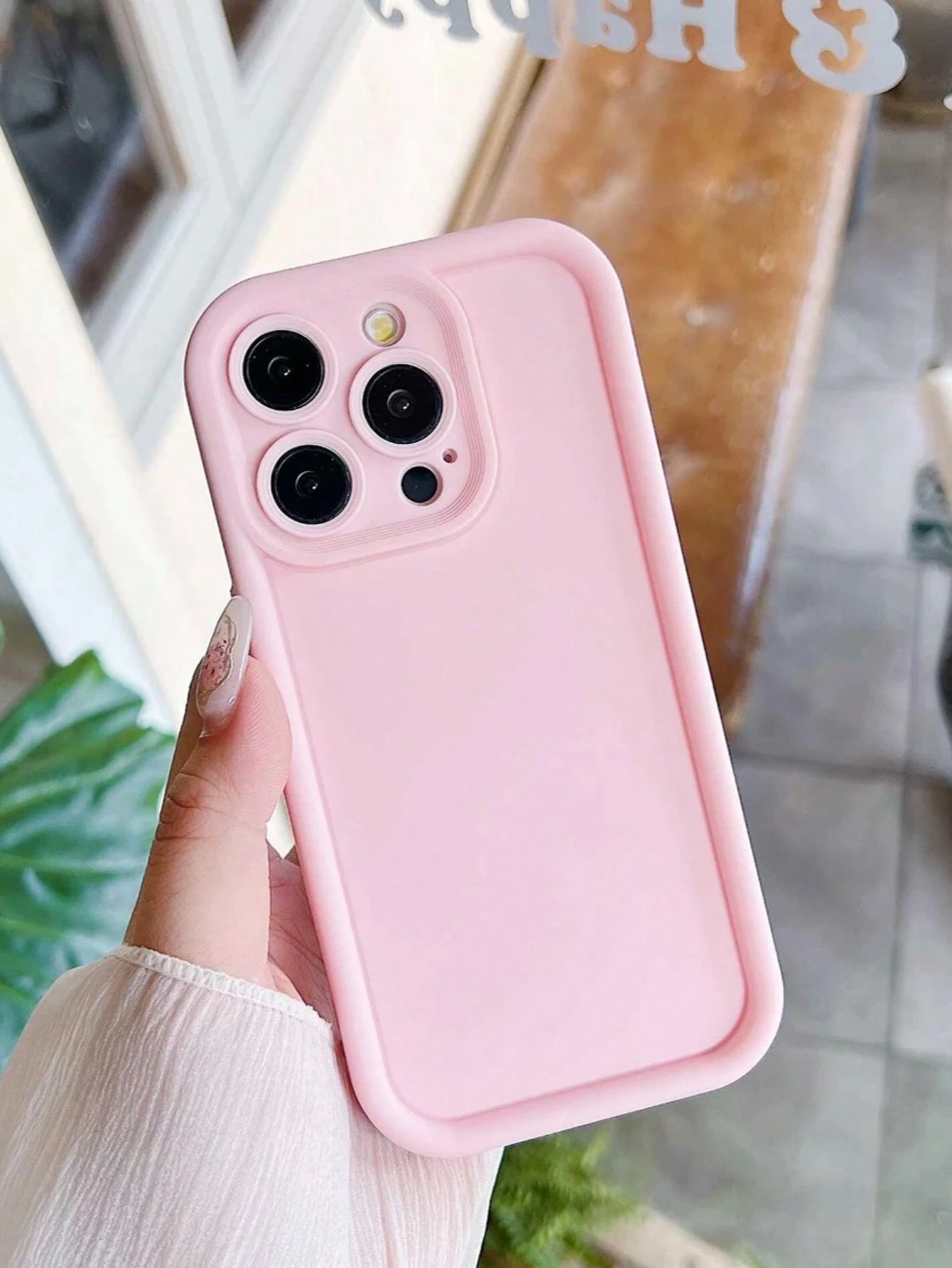 Solid Color Pink Silicone 1pc Thick Silicone Matte Finish Shockproof Full Body Phone Case, Compatible With IPhone 11, 13, 14, 15, 16, X/XS, XR, XS Max, 7/8, 7 Plus/8 Plus, 12, 12 Pro, 12 Pro Max, 16