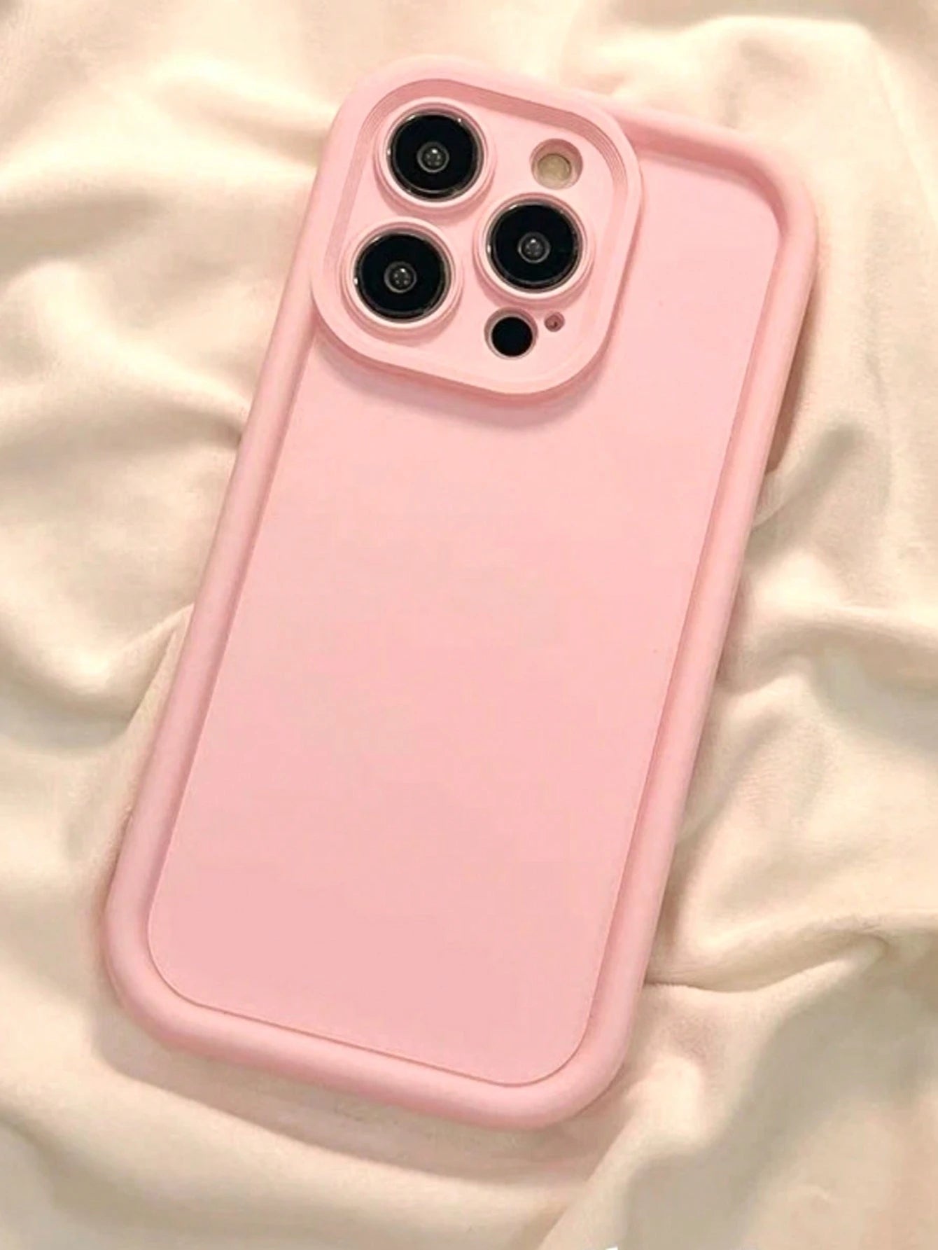 Solid Color Pink Silicone 1pc Thick Silicone Matte Finish Shockproof Full Body Phone Case, Compatible With IPhone 11, 13, 14, 15, 16, X/XS, XR, XS Max, 7/8, 7 Plus/8 Plus, 12, 12 Pro, 12 Pro Max, 16