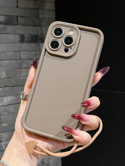Solid Color Pink Silicone 1pc Thick Silicone Matte Finish Shockproof Full Body Phone Case, Compatible With IPhone 11, 13, 14, 15, 16, X/XS, XR, XS Max, 7/8, 7 Plus/8 Plus, 12, 12 Pro, 12 Pro Max, 16