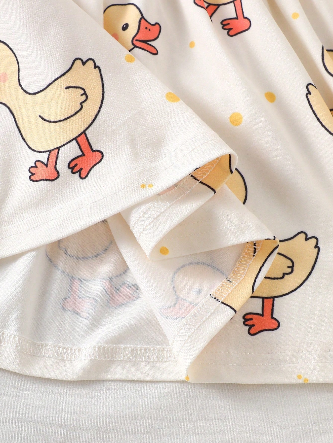 Souflis Souflis 2pcs Summer Baby Girl Dresses, Yellow Flutter Sleeve Dress With Cute Little Duck Print Design