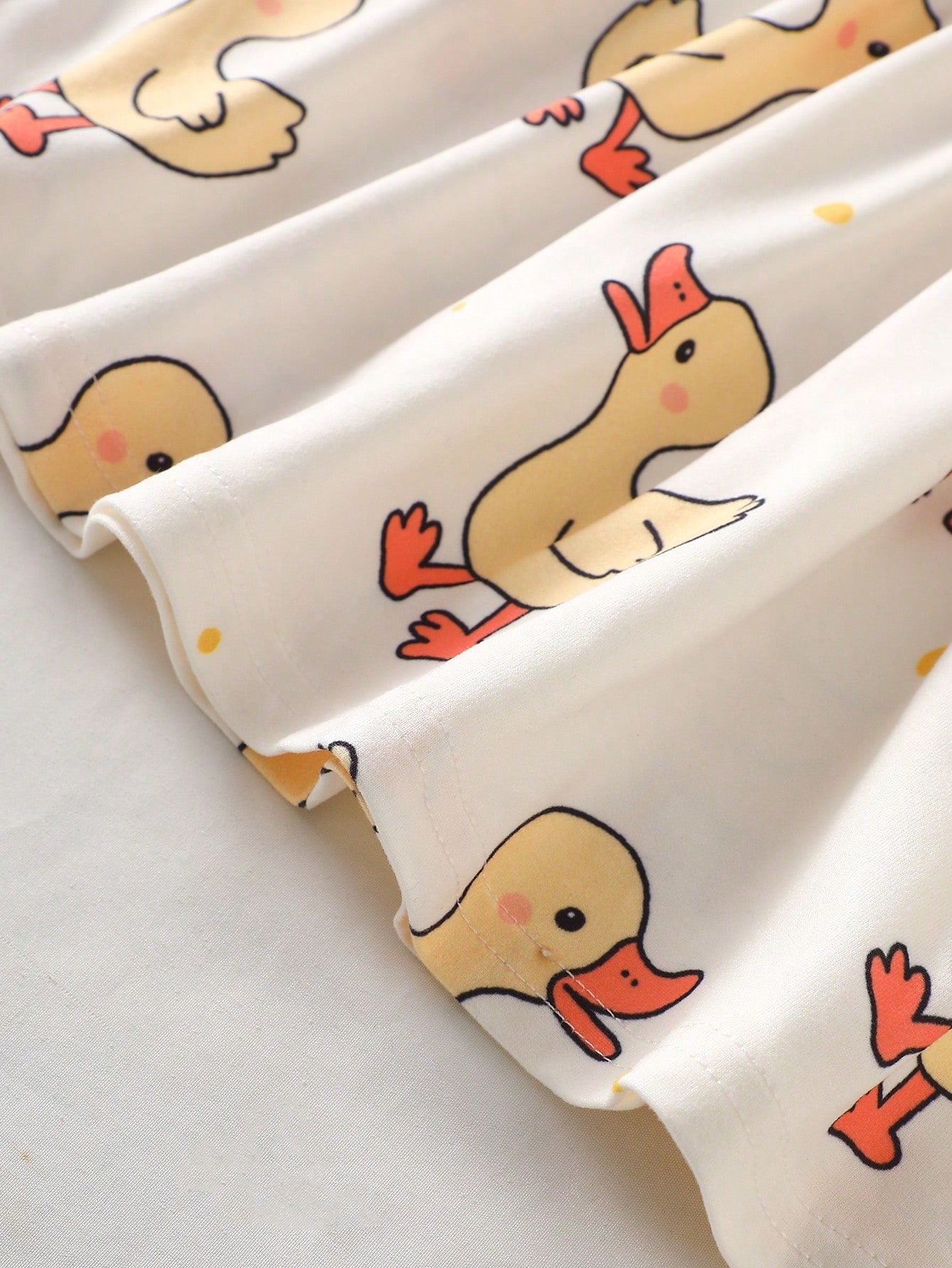 Souflis Souflis 2pcs Summer Baby Girl Dresses, Yellow Flutter Sleeve Dress With Cute Little Duck Print Design