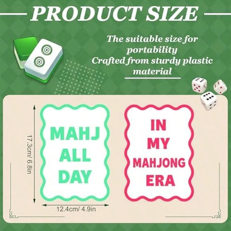 Soulchen 4 Pcs Mahjong Tile Mixer Shufflers For Mixing And Shuffling Tiles Plastic Mahjong Accessories Gifts For Lovers Games Decorative Printed Design (Transparent Frosted Print)