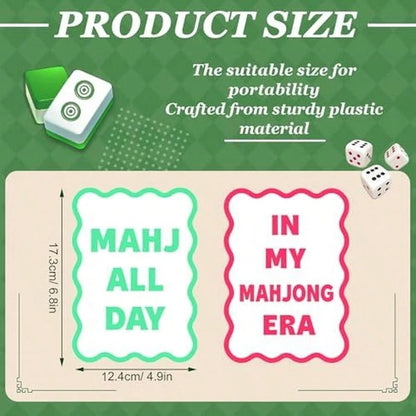 Soulchen 4 Pcs Mahjong Tile Mixer Shufflers For Mixing And Shuffling Tiles Plastic Mahjong Accessories Gifts For Lovers Games Decorative Printed Design (Transparent Frosted Print)