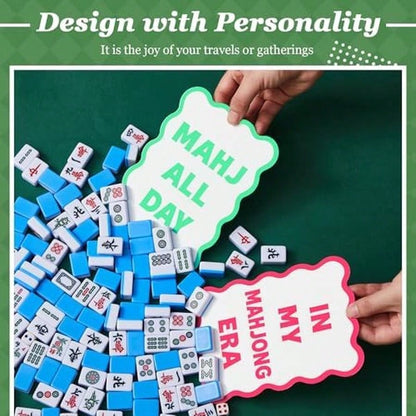 Soulchen 4 Pcs Mahjong Tile Mixer Shufflers For Mixing And Shuffling Tiles Plastic Mahjong Accessories Gifts For Lovers Games Decorative Printed Design (Transparent Frosted Print)
