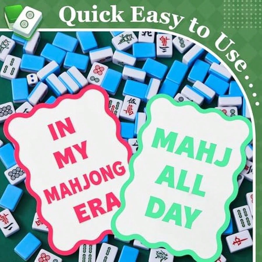 Soulchen 4 Pcs Mahjong Tile Mixer Shufflers For Mixing And Shuffling Tiles Plastic Mahjong Accessories Gifts For Lovers Games Decorative Printed Design (Transparent Frosted Print)