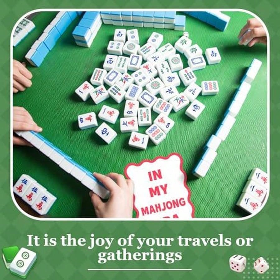 Soulchen 4 Pcs Mahjong Tile Mixer Shufflers For Mixing And Shuffling Tiles Plastic Mahjong Accessories Gifts For Lovers Games Decorative Printed Design (Transparent Frosted Print)