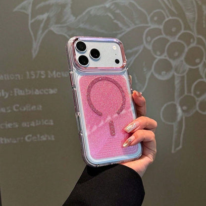 Sparkle Starry Glitter Magnetic Case For IPhone 12 13 14 15 16 17 Pro Max, Clear Shockproof Protective Cover For Women Girl Gift