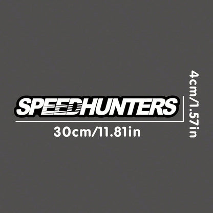 Speed Hunters Letter Bike Frame Sticker, Racing Cursive Text Bicycle Decor Decal, Self-Adhesive Waterproof Cycling Accessory