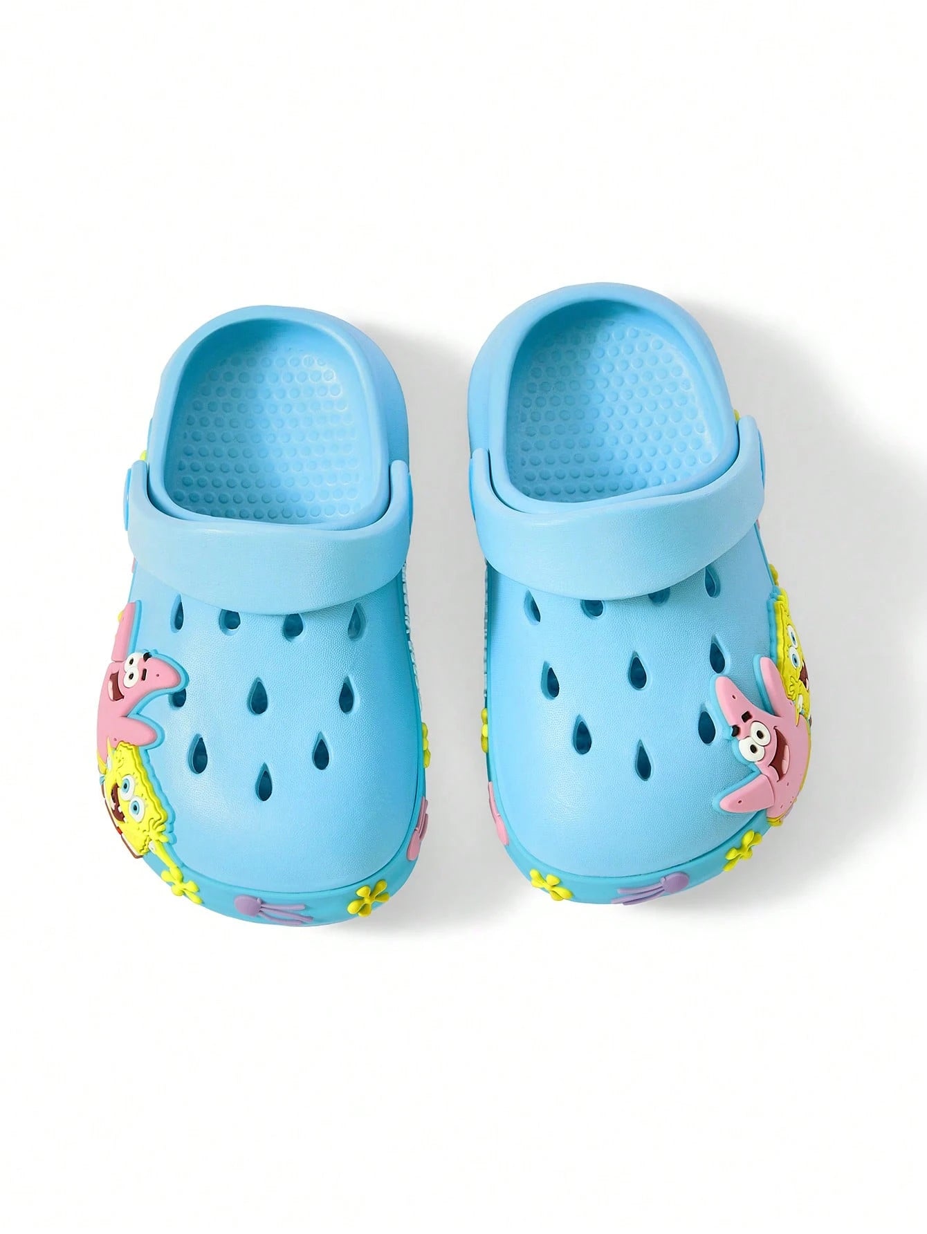 SpongeBob SquarePants| Cartoon Blue Children's Gardening Slippers, Breathable And Quick-Drying, Light And Durable EVA Material, Suitable For Home And Outdoor Places