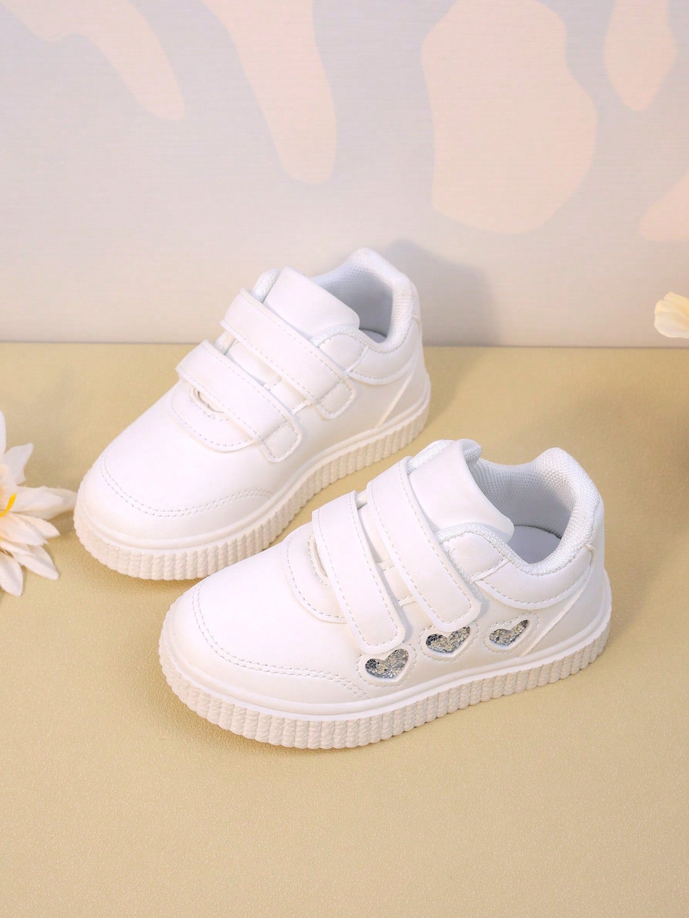 Spring New Kids Shoes, Anti-Slip Toddler Girls' Sports Sneakers, Middle Childhood Boys' Casual Skateboard Shoes, Baby Running Shoes, Little White Shoes