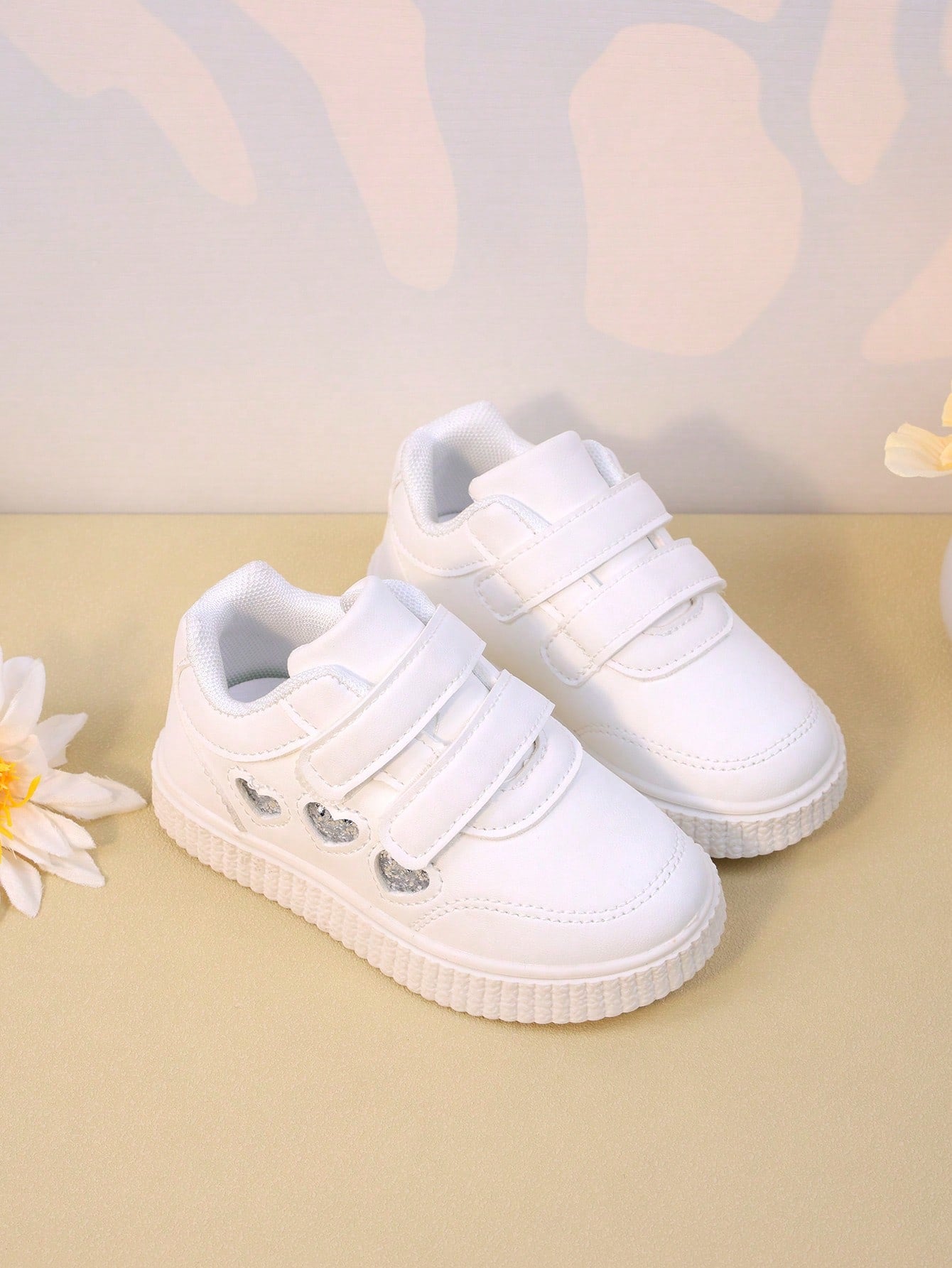 Spring New Kids Shoes, Anti-Slip Toddler Girls' Sports Sneakers, Middle Childhood Boys' Casual Skateboard Shoes, Baby Running Shoes, Little White Shoes