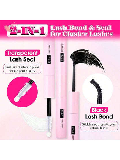 SRCKFIZ 2-In-1 Eyelash Glue & Sealant Pen, Waterproof & Quick Drying, Enhances Lash Effect Without Irritation, Eyelash Glue For DIY Lash Extensions