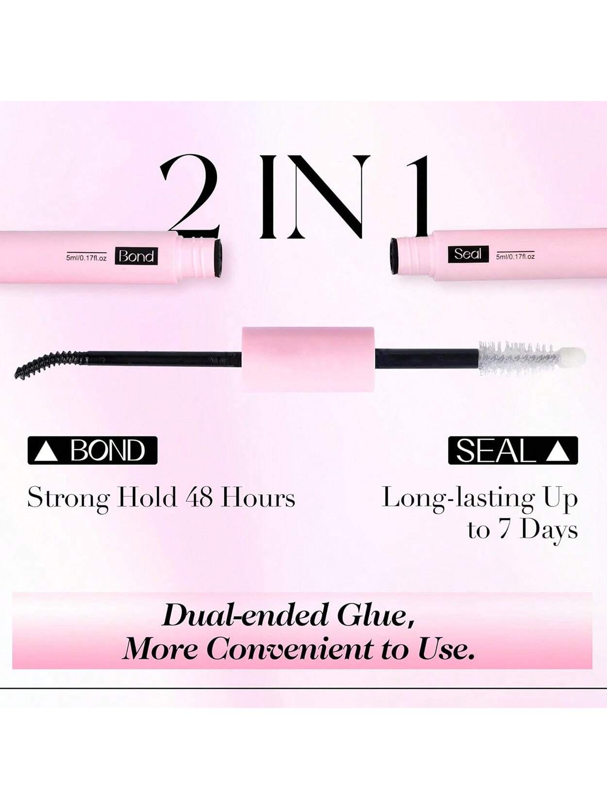 SRCKFIZ 2-In-1 Eyelash Glue & Sealant Pen, Waterproof & Quick Drying, Enhances Lash Effect Without Irritation, Eyelash Glue For DIY Lash Extensions