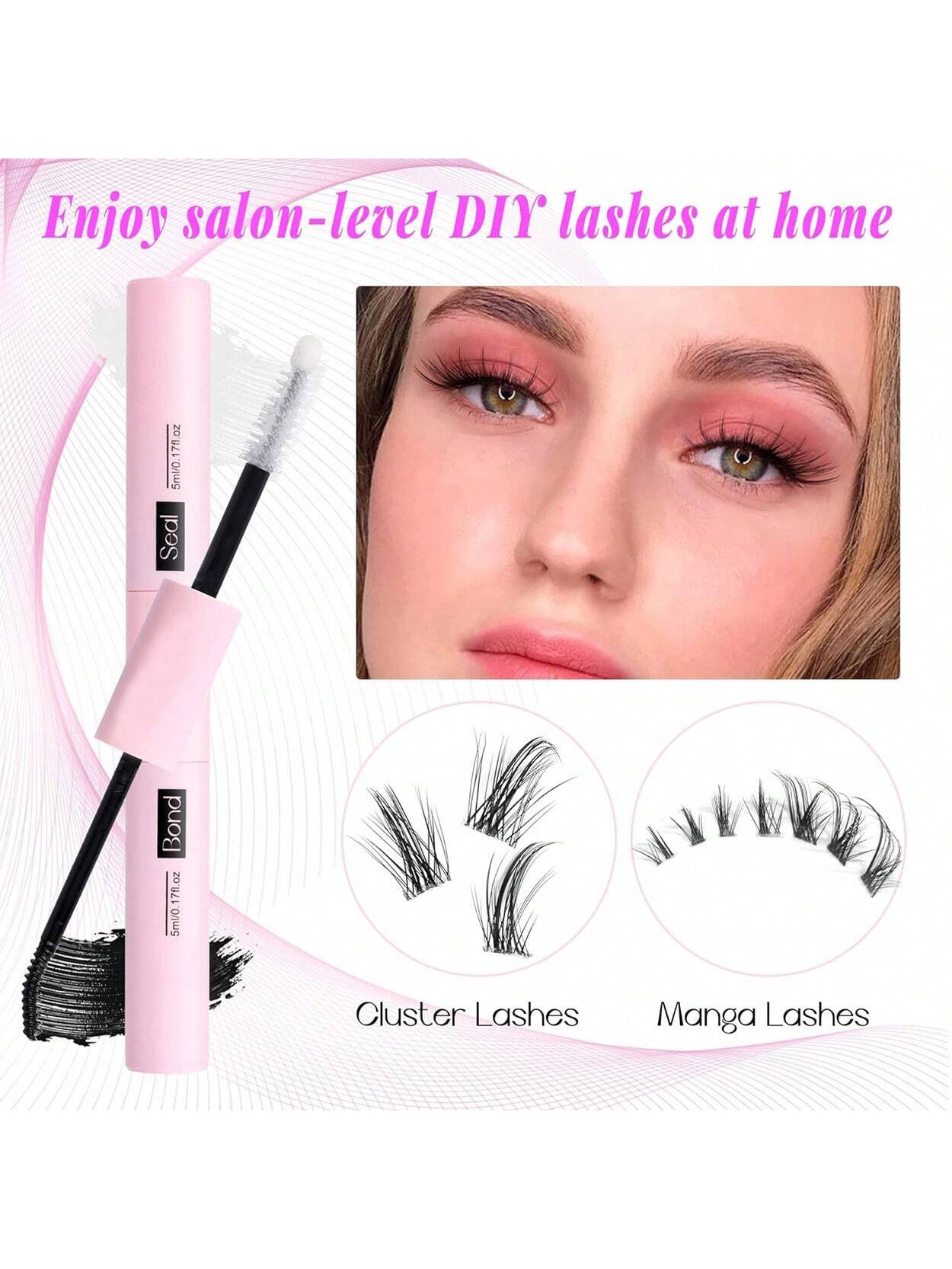 SRCKFIZ 2-In-1 Eyelash Glue & Sealant Pen, Waterproof & Quick Drying, Enhances Lash Effect Without Irritation, Eyelash Glue For DIY Lash Extensions