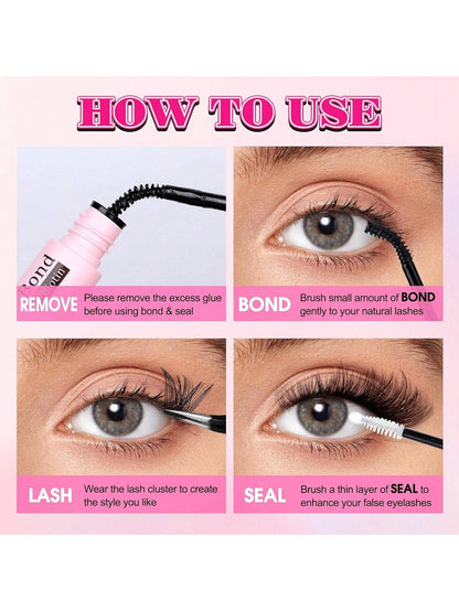 SRCKFIZ 2-In-1 Eyelash Glue & Sealant Pen, Waterproof & Quick Drying, Enhances Lash Effect Without Irritation, Eyelash Glue For DIY Lash Extensions