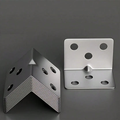 Stainless Steel Straight Angle Brackets, 90 Degree L-Shape Metal Connectors, Heavy Duty Right Angle Supports For Wooden Furniture, Suitable For Furniture And Shelf Construction, Screws Not Included