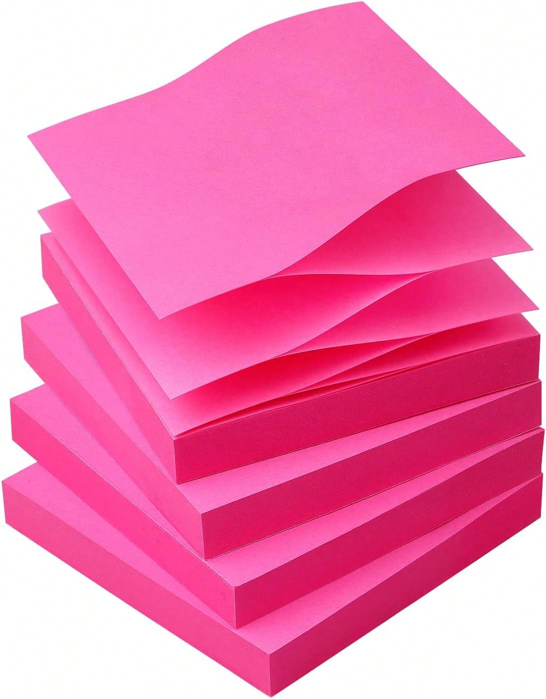 Sticky Notes Up Self-Stick Notes Pads With Bright Colors, Easy To Post Office, School, Home, 4 Pads/Pack, 90 Sheets/Pad (Red)