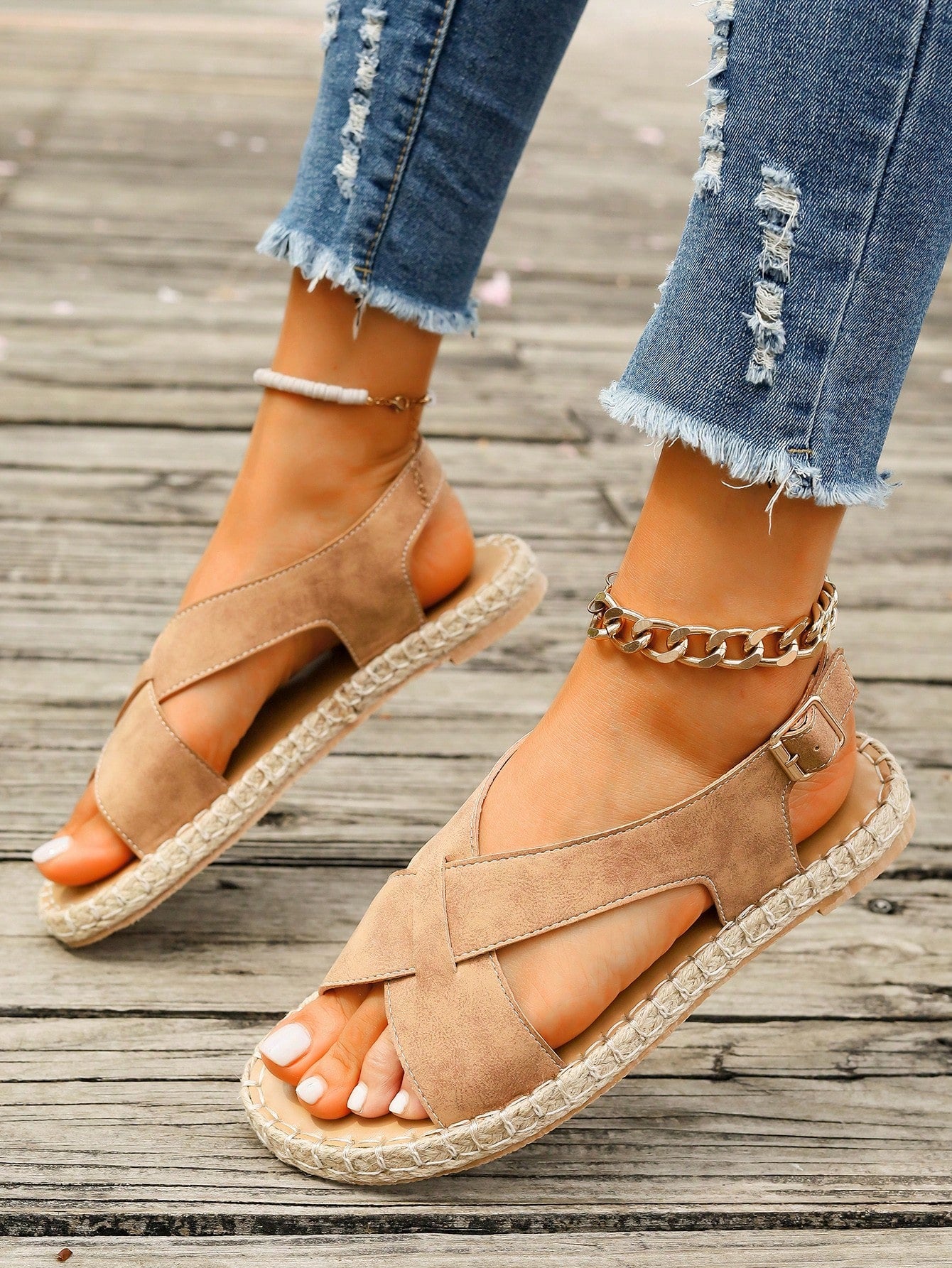 Styleloop Women's Flat Sandals, Boho Style, Retro American, Music Festival, Party, Beach, Travel Essentials Summer Shoes