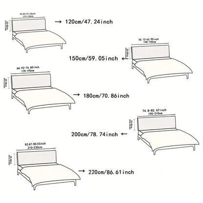 Stylish And Elegant 150cm Stretch Machine-Washable Jacquard Fabric Headboard Cover