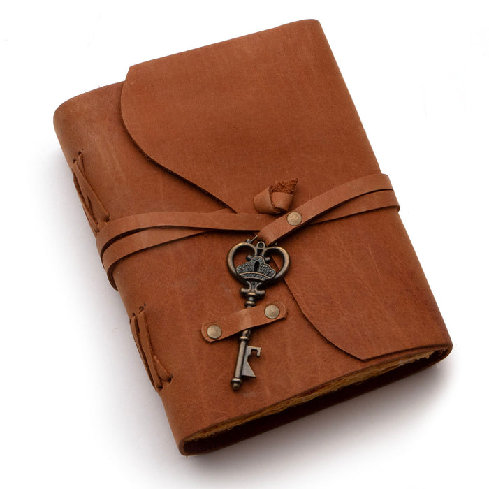 Suede Journal with Key