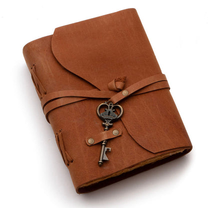 Suede Journal with Key