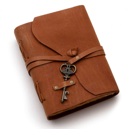Suede Journal with Key