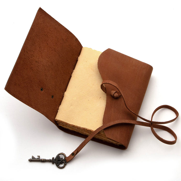 Suede Journal with Key