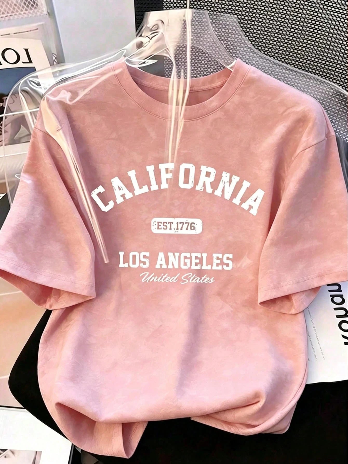 Sweet & Spicy Style Sakura Pink Ombre Short Sleeve T-Shirt, Korean Loose Letter Print Tee, Ins Aesthetic Casual Summer, Y2K Aesthetic