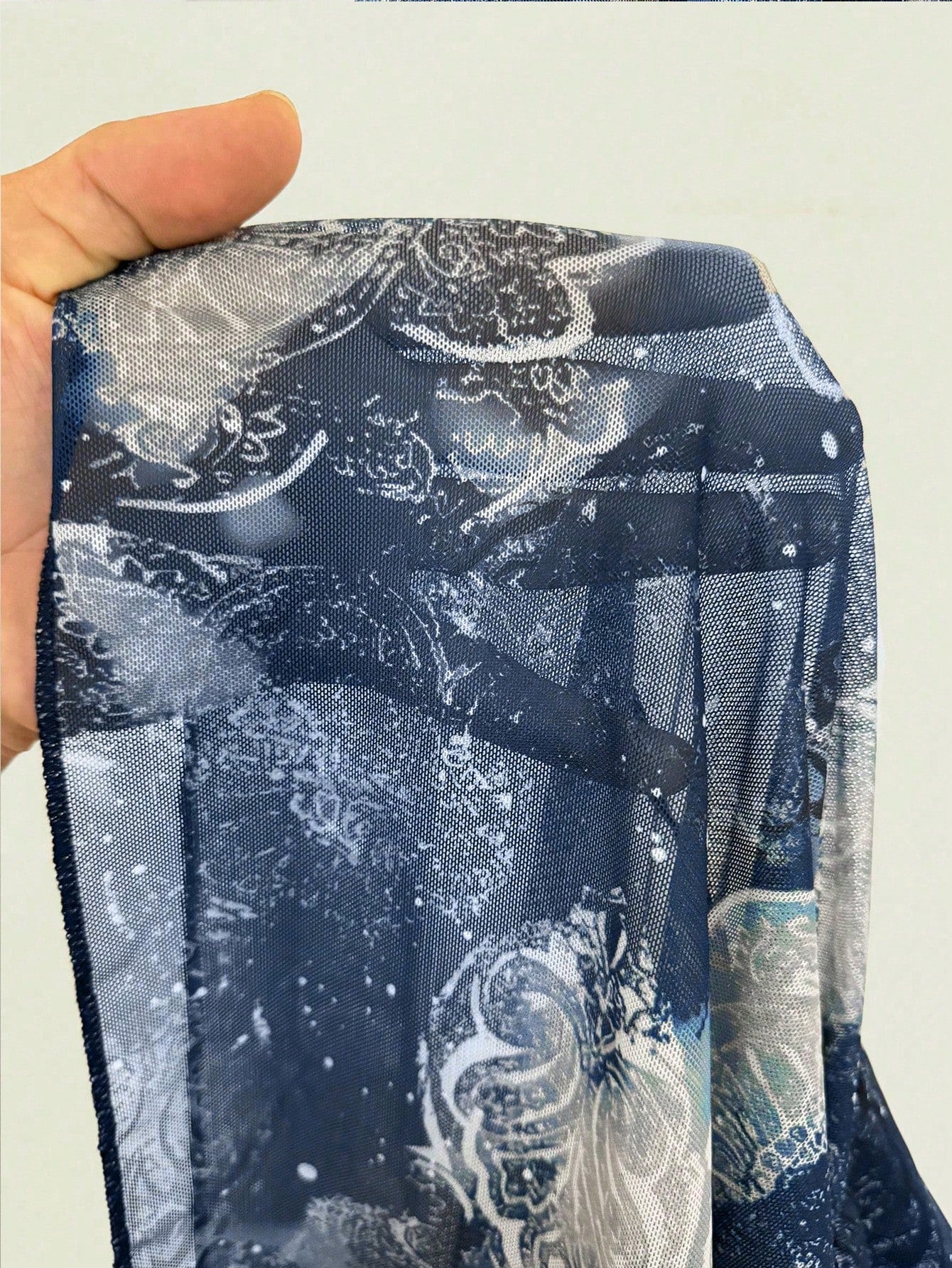 Sweetra Plus Size Women's Navy Blue Summer Fairy Tea Party Retro Printed Paisley Cashew Flower Lace Asymmetrical Scarf Hem Camisole,Music Festival,Vacation