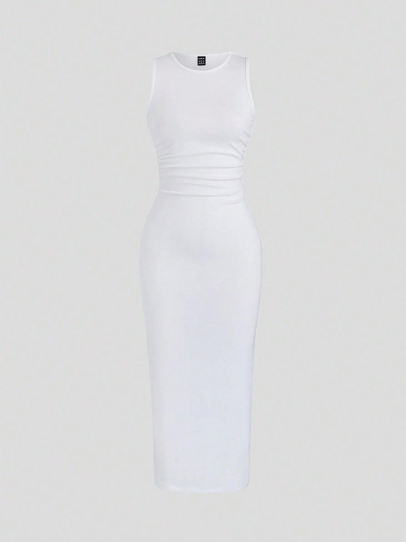 Sweetra Slim Fit Sleeveless Ruched Vest Dress Set Maxi Women Outfit