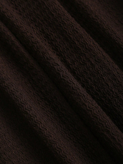Sweetra Solid Color Cinched Waist Fitted Knit Maxi Dress, European And American Style