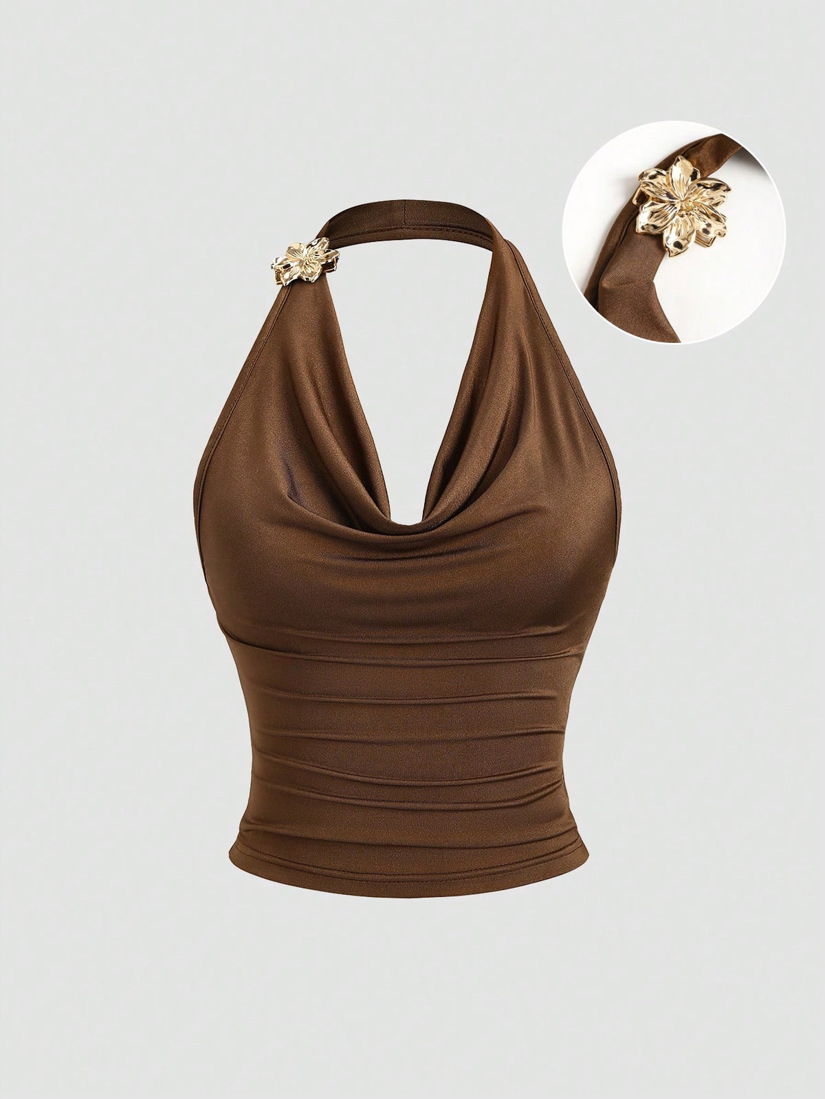 Sweetra Vintage Inspired Ruffle Collar Sleeveless Top With Waist Cinching Design, Summer Fashion For Women