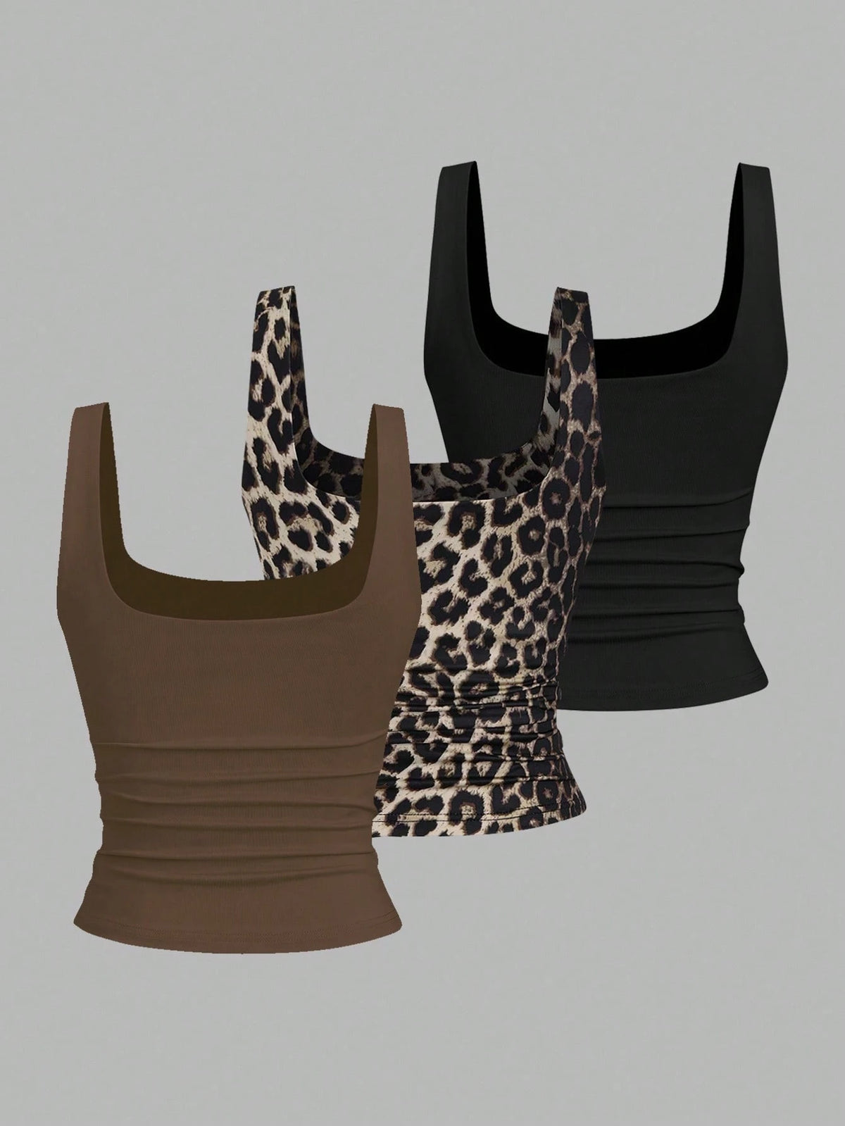 Sweetra Women Casual Ruched Square Neck Camisole Top, Summer