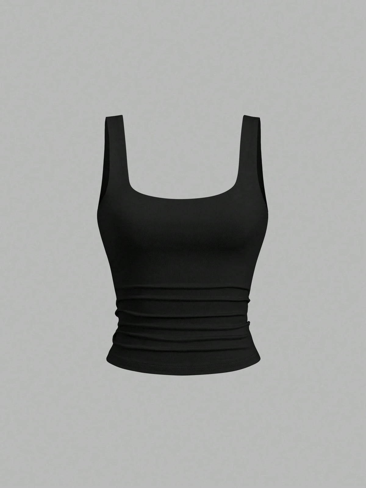 Sweetra Women Casual Ruched Square Neck Camisole Top, Summer