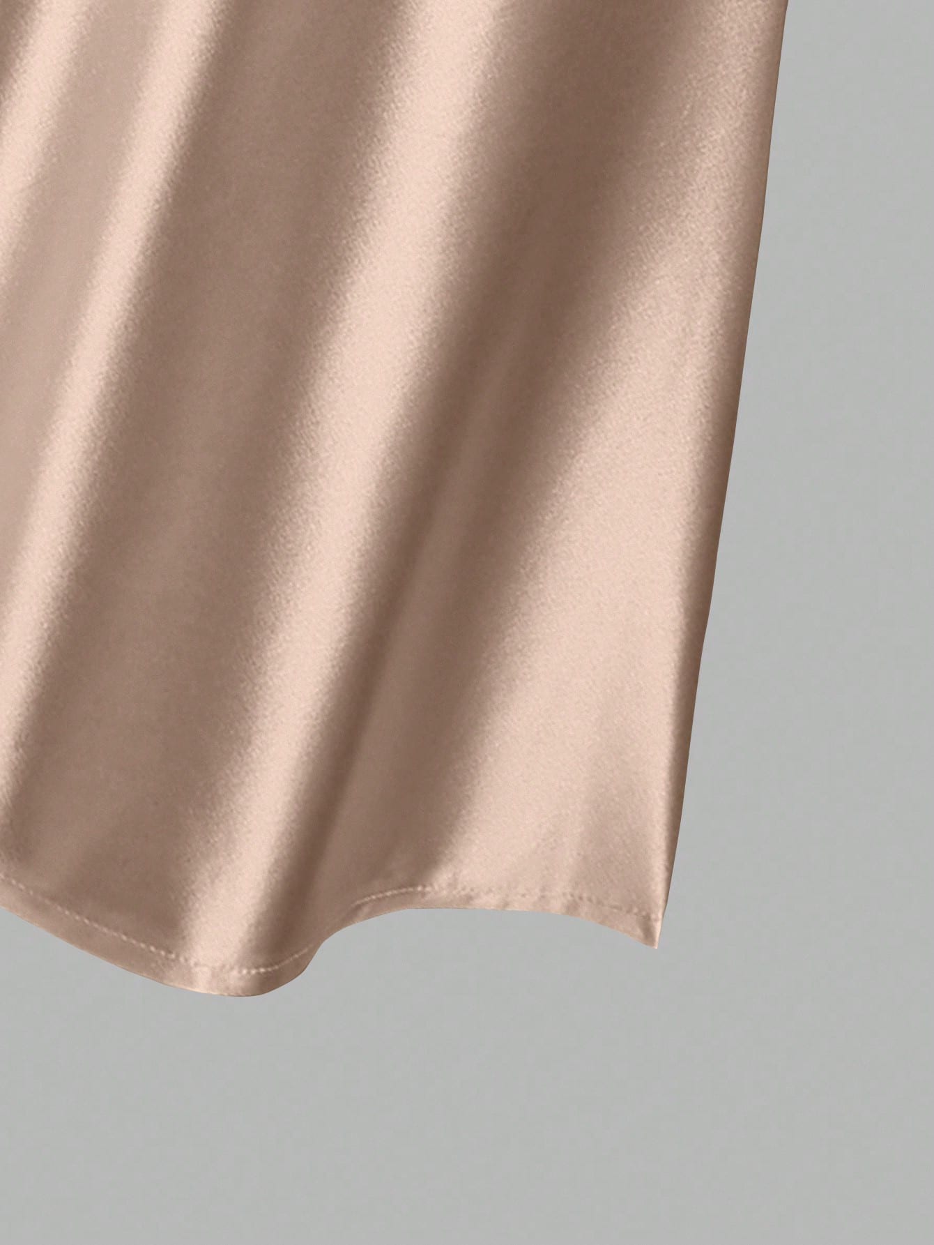 Sweetra Women's Elegant Khaki Plain Fabric Mermaid Midi Skirt With Zipper Detail
